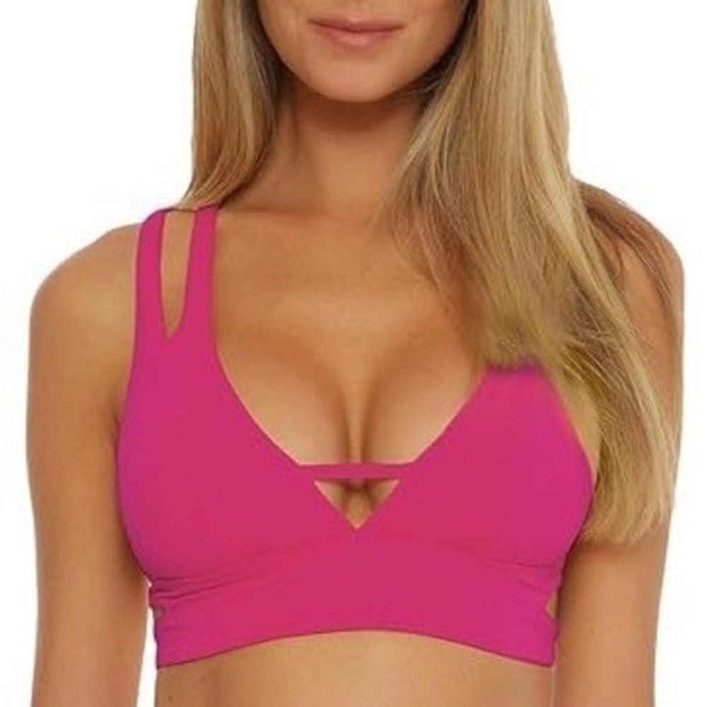 Becca Damaged Color Code Split Strap Halter‎ Top  Women's Size Medium
